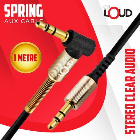 Aux Cable | 1M & 2M Length Spring Aux cable For Car